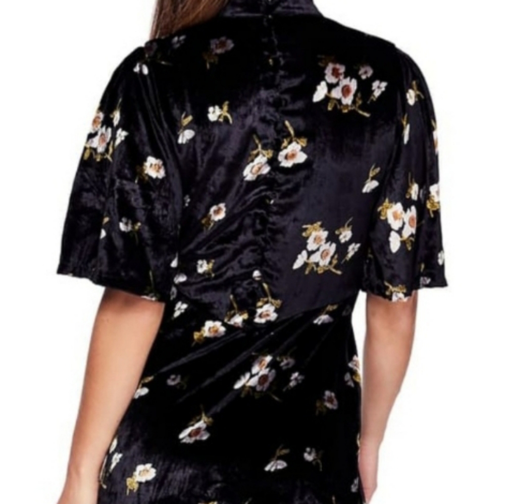 Free People Be My Baby Black Velvet Dress New with Tag - Picture 5 of 16